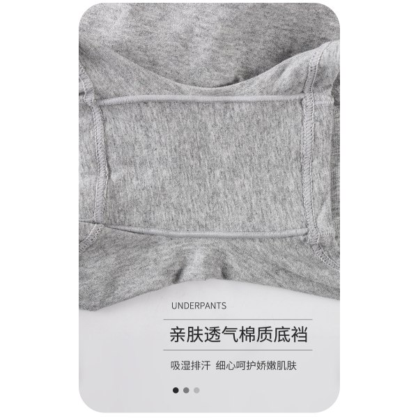 Boxerundertøy for kvinner Kort bukse i bomull grey M
