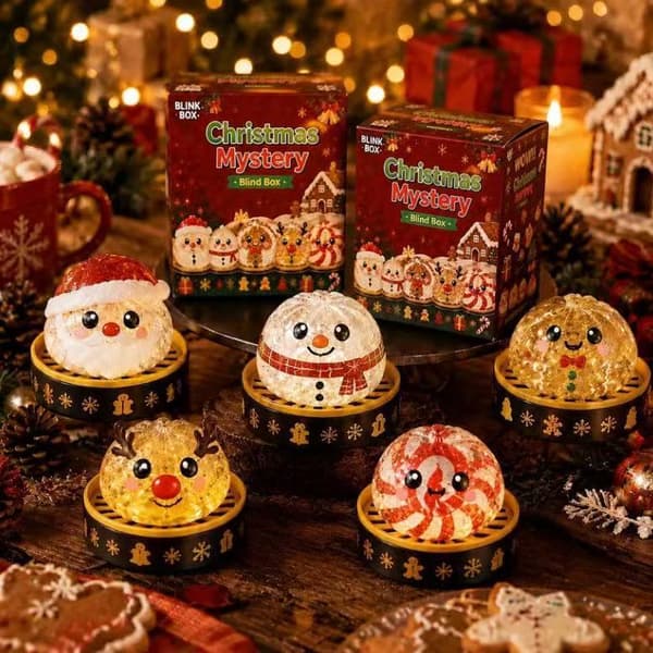 Julklimp Squishy Snögubbe, Älg, Jultomte Klämleksaker Med Låda Stresslindring God Jul Sugar