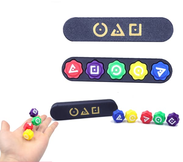 Squid Game 2 Gonggi & Etui Koreansk Nyt Mønster Sort New Pattern