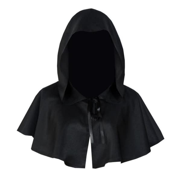 Halloween Grim Cowl Cape Cosplay Kostym coffee One Size