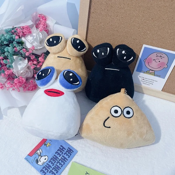 My Pet Alien Pou Plushie-avaimenperät Piirros Anime-hahmot Reppujen riipukset Laukut Tarvikkeet Lasten Syntymäpäivälahjat Plushies Keychain-4