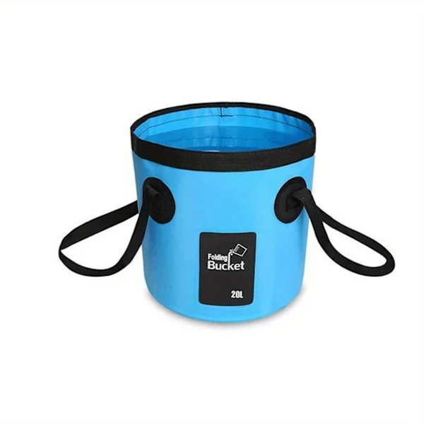 20L Bärbar Hopvikbar Vattenhink Fiske Hink Fällbar Vattenbehållare för Resor Camping Vandring Fiske Tvätt Blue-20L