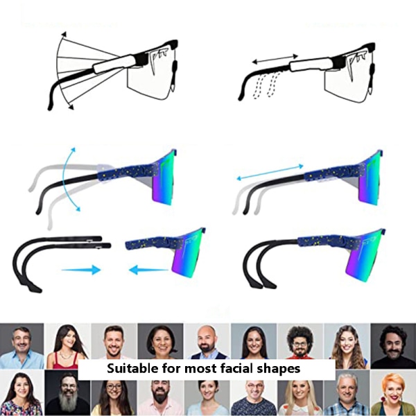 Polariserade sportglasögon för män och kvinnor PC   C1