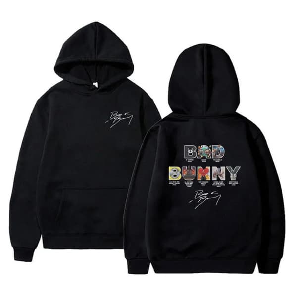 Rapper Bad Bunny Trykt Casual Hættetrøje Unisex Langærmet Sweatshirt Khaki M