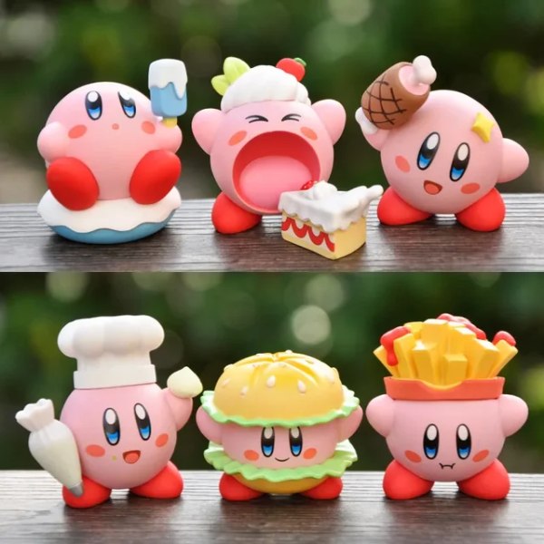 Kawaii Star Kabi 6 stk Animefigurer Barnleker Gutter og Jenter Barnelek Cute Mini Dukker Samling Bursdag Dekor xingzhikabi 6pcs