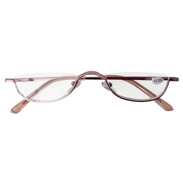 Leseglass flerfarget med etui pink +3