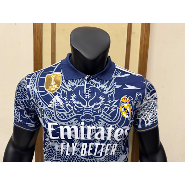 25-26 Real Madrid CF Cyan Dragon Fodbolduniform T-shirt S-2XL M