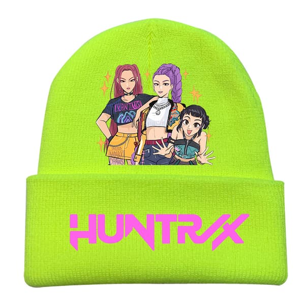 KPOP Demon Hunter Tjock Varm Öronvärmare Hatt Herr Vinter Ridning Stickad Hatt 8 grey