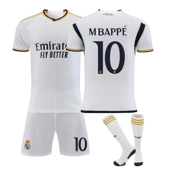 23-24 Real Madrid Hjemme Borte Fotballdrakt for barn nr. 10 Mbappé Home XXXL