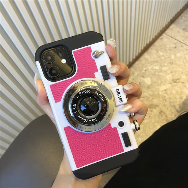 Kotelo iPhone 17 Pro Maxille, musta ja hopea, kamera, retrokamera Black Silver iphone17air