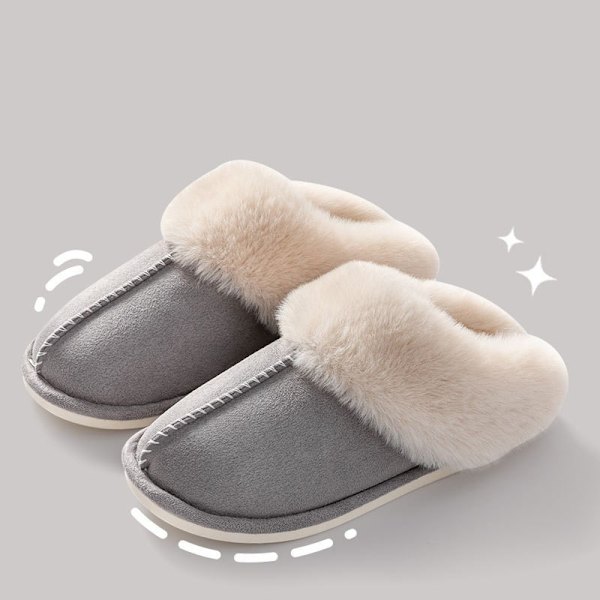 Dame Vinter Indendørs varme og bløde hjemmesko Deep Grey 41-42