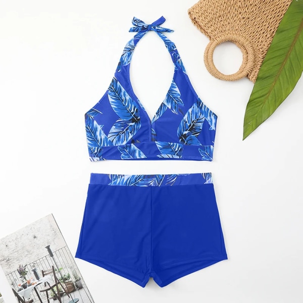 Baddräkter med sommartryck Dambadkläder Push Up för strandkläder Sexiga tvådelade baddräkter Baddräkter för damer Style 3 S