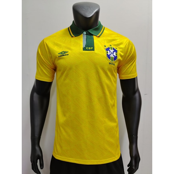 91-93 Brasilien Hjemmebane Fodbolduniform T-shirt S-2XL 91-93 Home M