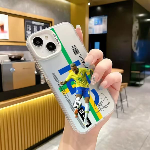 IPHONE 17 Air Pro Pro max Deksel NEYMAR JR Mønster Trykt Black iphone 17 pro max
