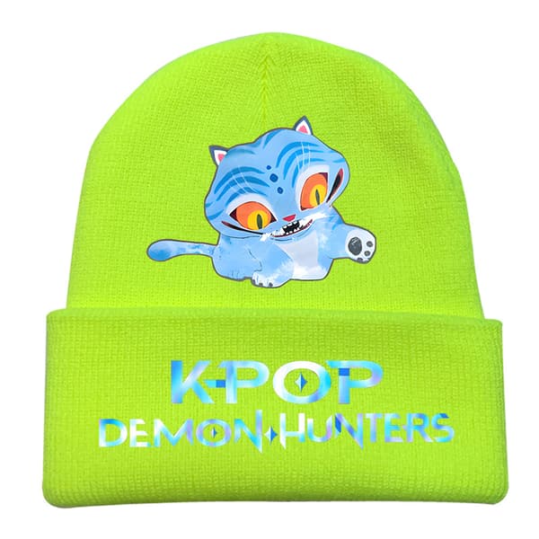 KPOP Demon Hunter Tjock Varm Öronvärmare Hatt Herr Vinter Ridning Stickad Hatt 2 Grey