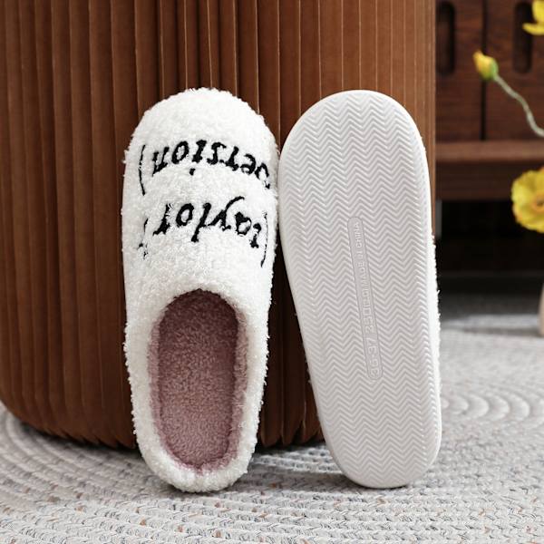 1989 Taylor's Style Hemma Kvinnors Tofflor Fuzzy Bekväma Platta Taylor Swift Version Swifties Mås Roliga Skor Present till Hennes 40-41