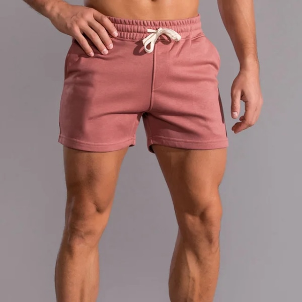 Sommar Löpsport Shorts Herr Snabbtorka Gym Joggingshorts Strandficka Bodybuilding Fitness Shorts Man Märke Gym Kläder Red L