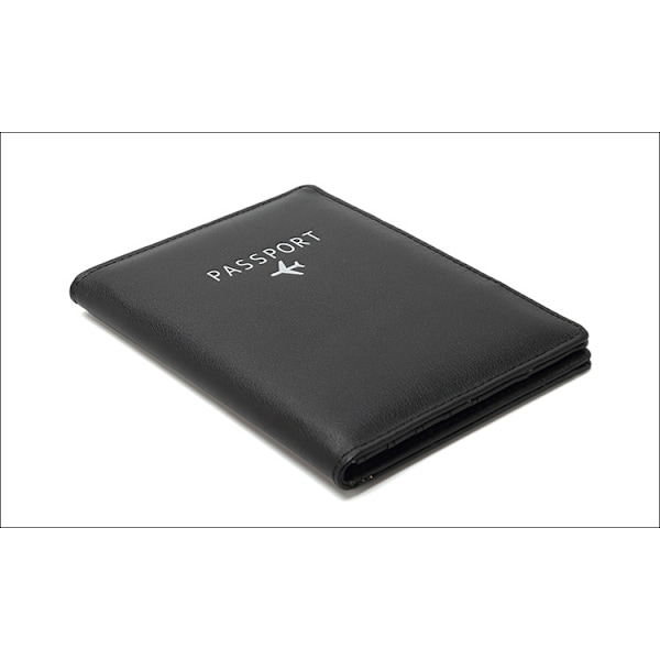 RFID PU läder passfodral Black