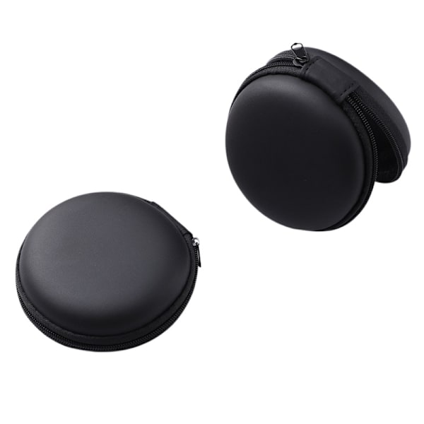 2 stk. Hard Case til Headset/Air Pods og Oplader Sort Black 8*8*3 CM