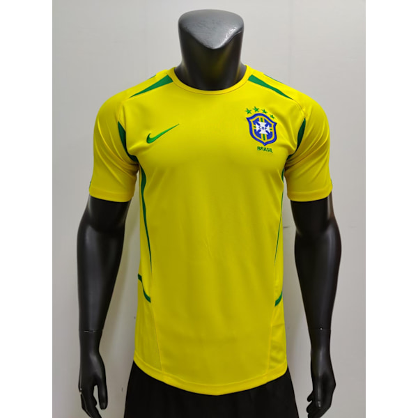 2002 Brasil Hjemmefotballdrakt T-skjorte S-2XL Home M