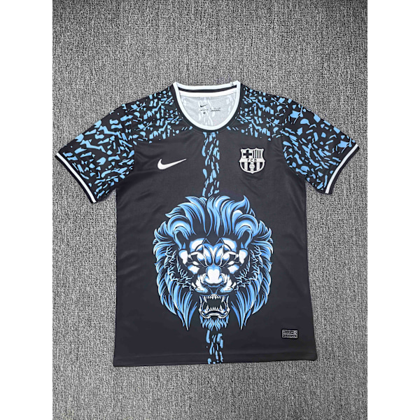 24-25 FC Barcelona Special Edition Jersey Röd Svart/Blå Fotbollströja S-2XL Blue L