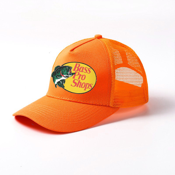 Bass Pro Shops tryckt keps Utomhus fiskenät Orange