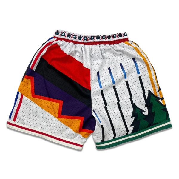 High Street Retro Nya dragsko Basketshorts Herr Sommar Utomhus Löpning Fitness Men Knä Sport Quarter Byxor White L