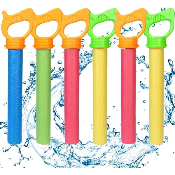Foam Water Gun Spray Gun, Water Gun Pool Toys, Water Spray Gun, Set Foam Water Gun, Summer Outdoor Toys 6-Pack, Random Color Random Color 6PCS