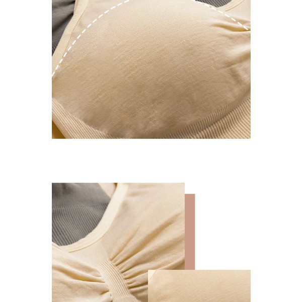Plus Size Amnings-BH Andas Kvinnor Amning Underkläder Sömlös Gravid BH Push Up Nude M