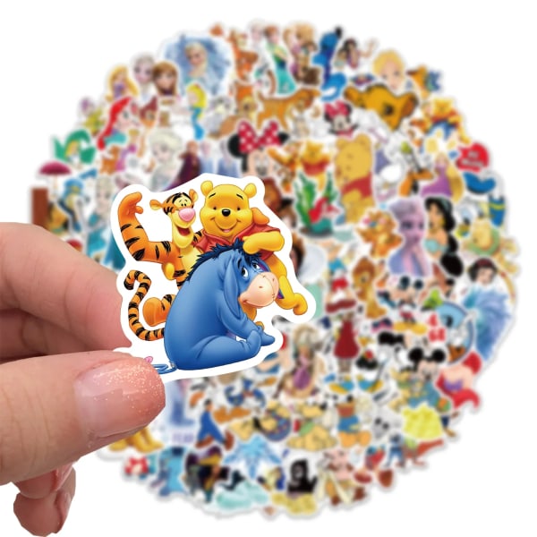 50/100 st Disney Mixed Cartoon Stitch Stickers Mickey Decals DIY Laptop Bagagetelefon Motorcykel Vattentät klistermärke Barnleksak 100PCS Disney