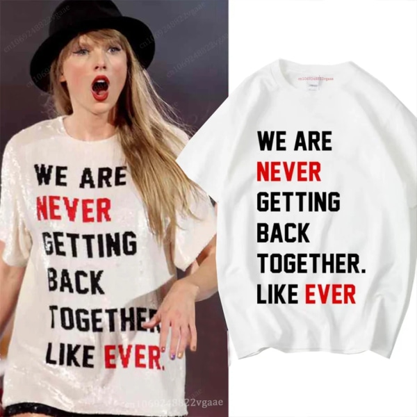 Sommer Fashion Bogstav Print T-shirt til Fans Gave Tøj Kvinde T-shirt Taylor T-shirt Vintage Kvinde Swift Kortærmet Tee L3036-4 L