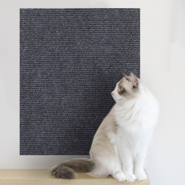 Katt skrapematte med klebende bakside Stabil møbelbeskyttelse for kattunger Dark Grey 60x100cm