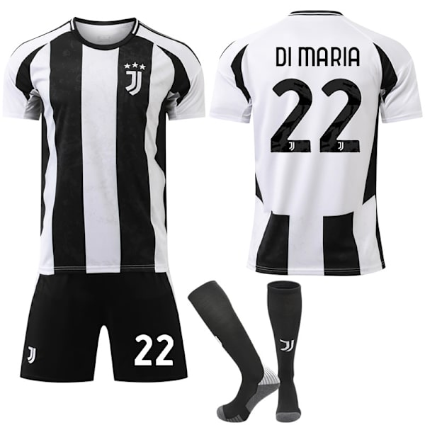 24-25 Juventus F.C. Hjemmefodboldtrøjer Børn Voksen Fodboldudstyr NO.22 DI MARIA M