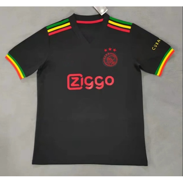 21/22 Ajax 3. Bob Marley -erikoispainos paidat miehet jalkapallopaita fanit topit Black M