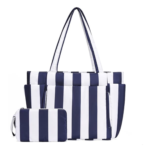 Stor Puffer Tote Bag för kvinnor 15.6\" Laptopfodral, 20L deep blue