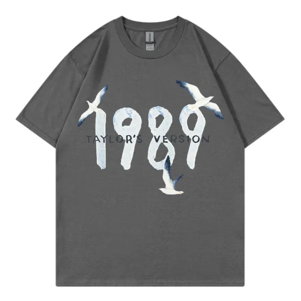 Taylor Swifts 1989 T-skjorte herre kvinner T-skjorte gavefans Dark grey1 M