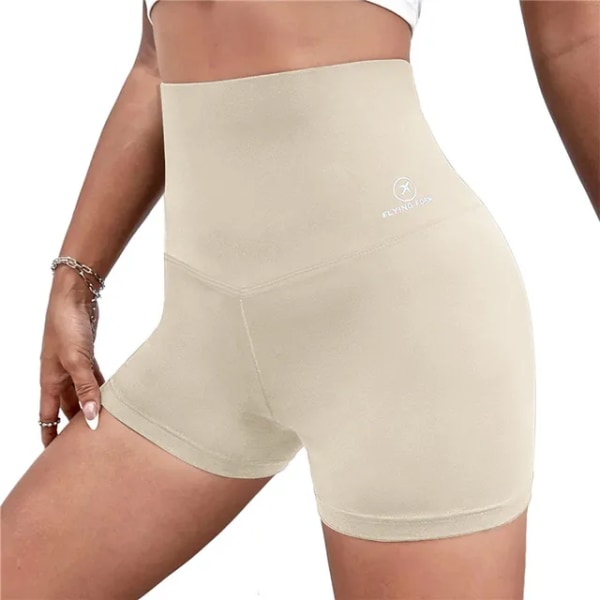 Kvinnor Säkerhetsbyxor Sexiga Butt Lifter Shapewear Seamless Invisible Ice Silk Shorts Hög midja Slimming Trosor Boxer beige M