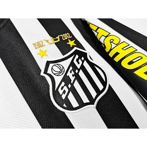 Kausi 1213 Brasilian Santos-paita Santosin vuosipäivän erikoispainos Nro 11 Neymar Lyhythihainen jalkapalloasu Retro-huippupaita Away M