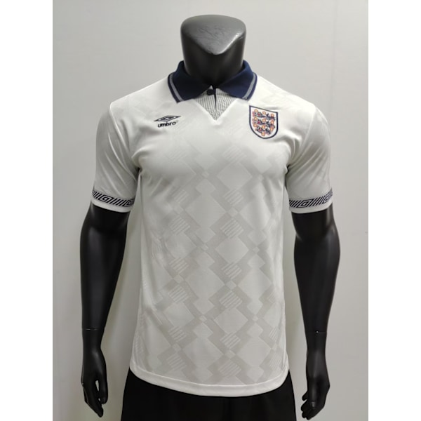 1990 England Hjemmebane Fodbold Uniform T-shirt S-2XL Home XXL