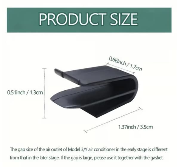 4-pakning luftfriskeradapter for Tesla Model 3/Y 2017-2023 luftventilasjonklemmer friskerholder med rom midtkonsollholder 4 PACKS