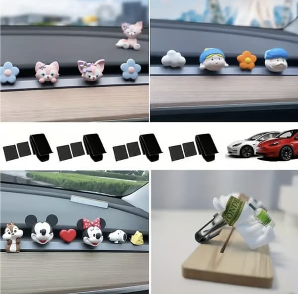 4-pak luftfriskeradapter til Tesla Model 3/Y 2017-2023 luftventilationsklemmer friskerholder med pladser midterkonsolholder 4 PACKS