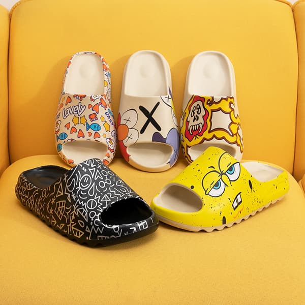 Hjemmesko Tyk-sålede Par Spongebob Sandaler Børn Black 40-41
