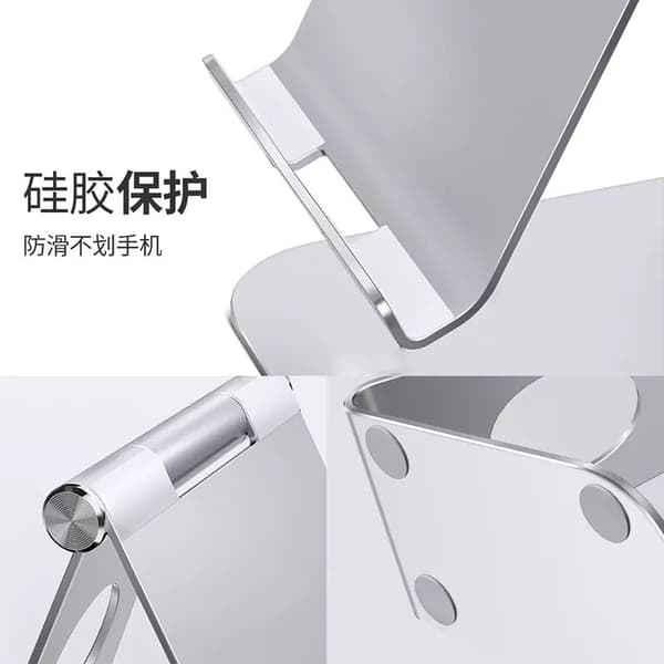 Aluminium tabletetui, justerbart og holdbart tabletetui, skrivebordsstativ kompatibelt med iPad 10.9/10.2, iPad Pro 13/12.9/11 Grey