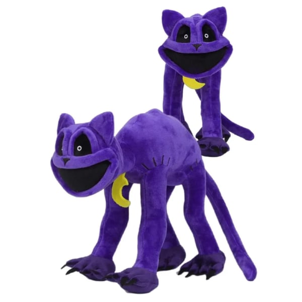 Smiling Critters Plus-lelu Horror Catnat Violetti Kissa Nuken Täytetty Pehmeä Eläinhahmo Peluches Tyyny Lapselle Syntymäpäivälahjaksi 30cm