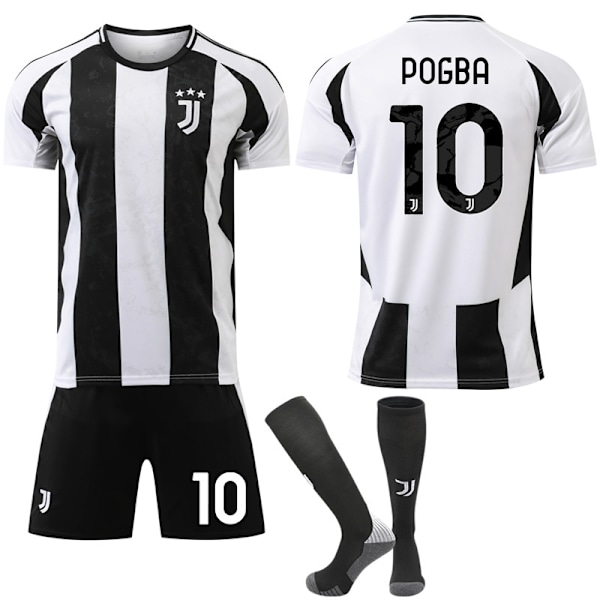 24-25 Juventus F.C. Hjemmefodboldtrøjer Børn Voksen Fodboldudstyr NO.10 POGBA M