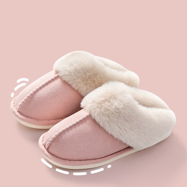 Dame Vinter Indendørs varme og bløde hjemmesko Beige 35-36