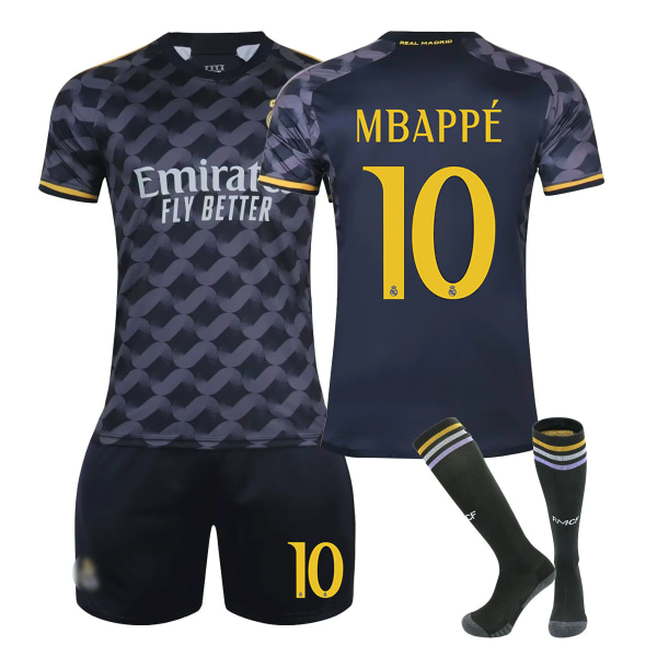 Real Madrid Hemma/Borta Fotbollskläder för Barn 23-24 Nr 10 Mbappé Away 1 XL