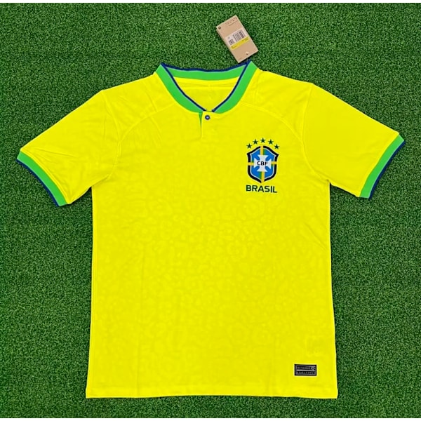 Kausi 2425 Brasilia Koti Vieras Lyhythihainen Jalkapallopaita Nopeasti Kuivuva Hengittävä Urheiluvaatteet Home XL