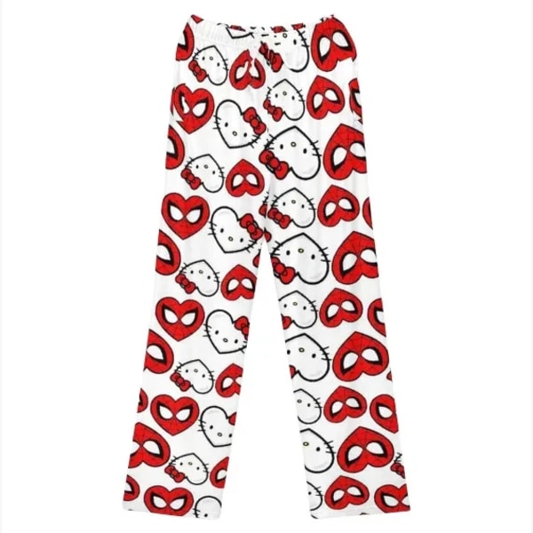 Bomulls Løs Dame Pyjamas Bukser Pyjamas Bukser Kvinner Menn Tegneserie Sove Bunn Lounge Slitasje Jente Sove Bukser Vår 04 XXL(65-75kg)