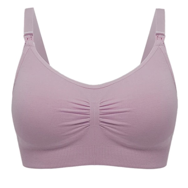 Plus Size Amnings-BH Andas Kvinnor Amning Underkläder Sömlös Gravid BH Push Up Purple M